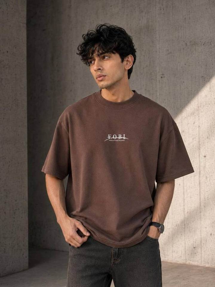 Oversized Tee in Chocolate