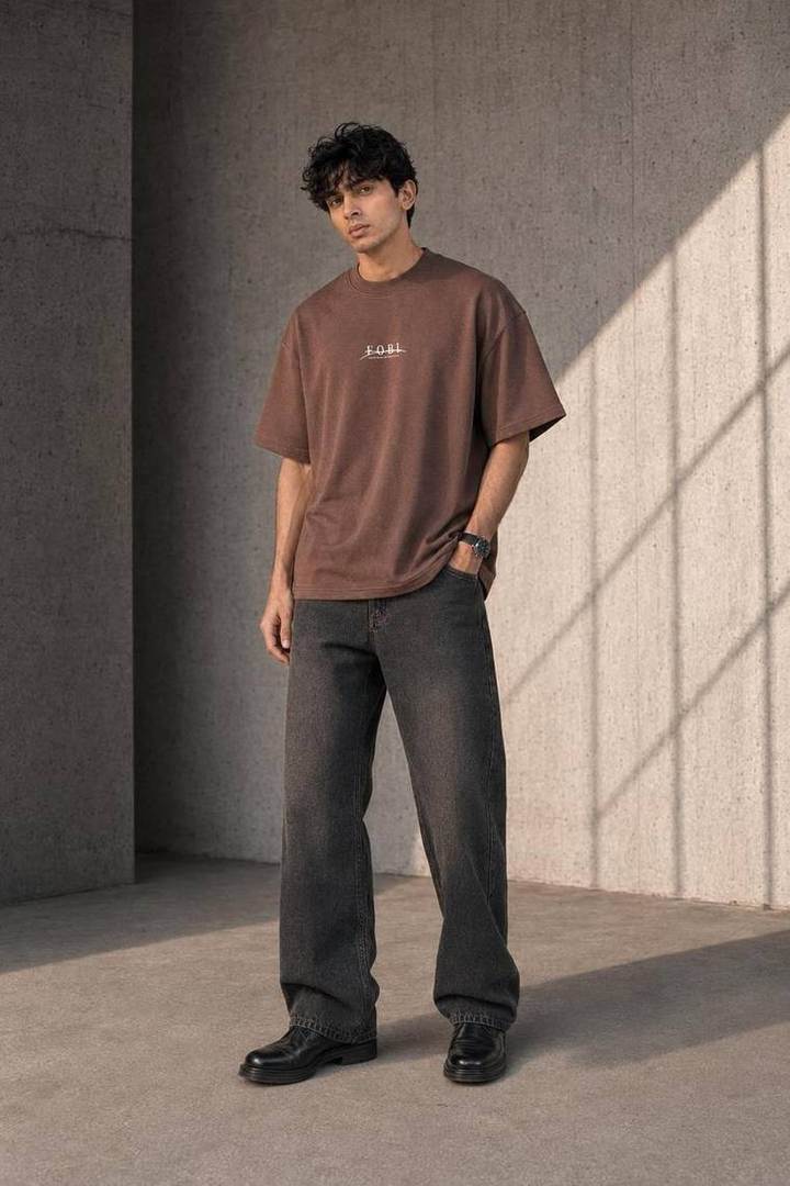 Oversized Tee in Chocolate